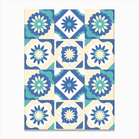 Tile Pattern Vector - Azulejo - vector tiles, Portuguese tiles Canvas Print