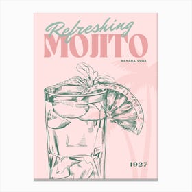 Retro Mojito Canvas Print