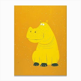 Yellow Hippo 3 Canvas Print