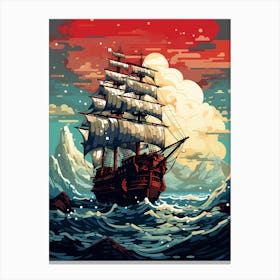 Sailing Ship In The Sea 1 Canvas Print
