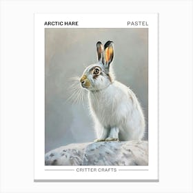 Arctic Hare Pastel Watercolour 3 Poster Lienzo