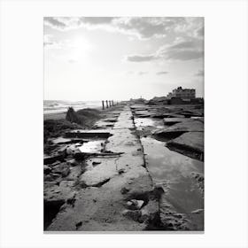 Ostia, Italy, Black And White Photography 4 Canvas Print