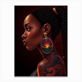 Tattooed Woman 2 Canvas Print