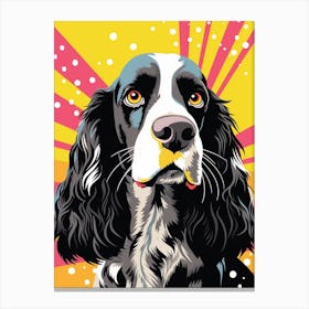 Pop Art Inspired Cocker Spaniel 1 Canvas Print