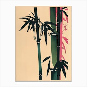 Bamboo Tree Colourful Illustration 1 1 Canvas Print