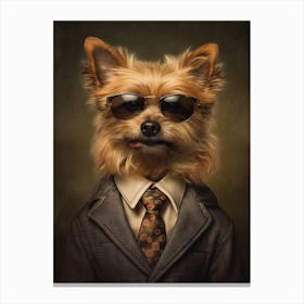 Gangster Dog Australian Terrier 4 Canvas Print