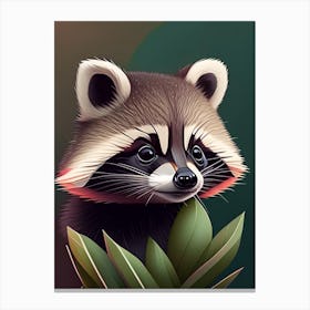 Chiriqui Raccoon Digital 2 Canvas Print