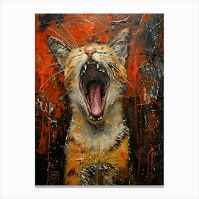 Fantastic Cat Screaming 12 Canvas Print