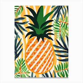 Pineapple Fruit Summer Illustration 3 Canvas Print