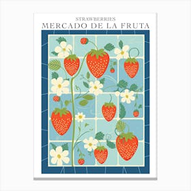 Mercado De La Fruta Strawberries Illustration 8 Poster Canvas Print