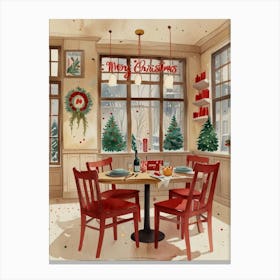 Christmas Dining Room 2 Canvas Print