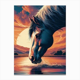 Sunset Horse Canvas Print