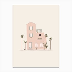 Palmtree House Canvas Print