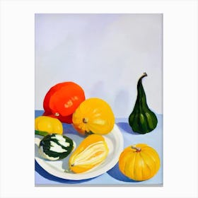 Squash Tablescape vegetable Canvas Print