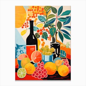 Fruit And Wine Canvas Print