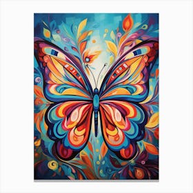 Butterfly 01 - Abstract Vibrant Colorful Modern Style Canvas Print