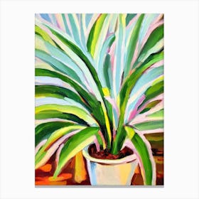 Aloe Vera 3 Impressionist Painting Plant Canvas Print