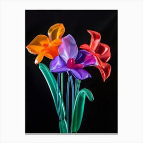 Bright Inflatable Flowers Orchid 3 Canvas Print