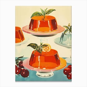 Fruity Jelly Retro Cookbook Illustration Inspired 3 Canvas Print