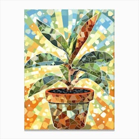 Mosaic Plant Canvas Print