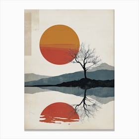 Sunset Canvas Print, Minimalism Canvas Print