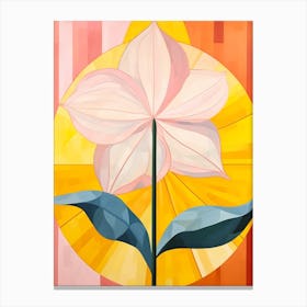 Daffodil 3 Hilma Af Klint Inspired Pastel Flower Painting Canvas Print