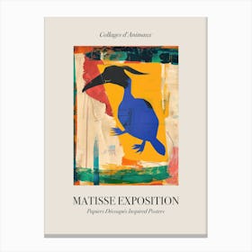 Platypus Duck 3 Matisse Inspired Exposition Animals Poster Canvas Print