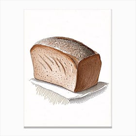 Buckwheat Bread Bakery Product Quentin Blake Illustration 4 Canvas Print