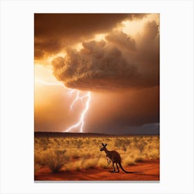 Lightning Over Kangaroo Canvas Print