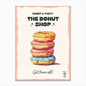 Stack Of Sprinkles Donuts The Donut Shop 9 Canvas Print