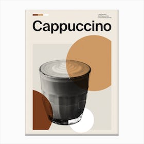 Mid Century Cappuccino Coffee Canvas Print