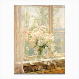 Flowers In The Window Canvas Print