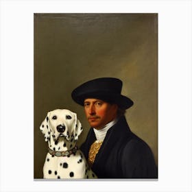 Dalmatian 2 Renaissance Portrait Oil Painting Canvas Print