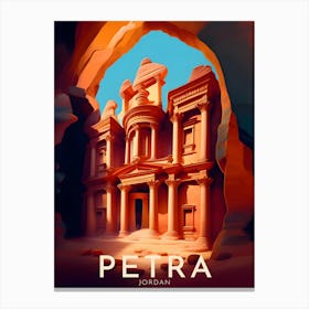 Petra Retro Travel Canvas Print