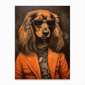 Gangster Dog Afghan Hound Canvas Print