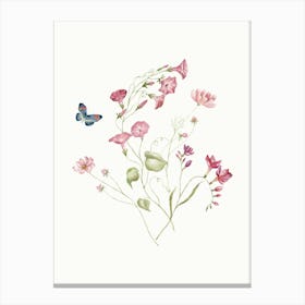 Flowers And Butterflies Kids and Nursery Canvas Print