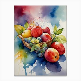 Basket Of Fruit Canvas Print