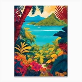 Tropical Island Landscape 1 Canvas Print