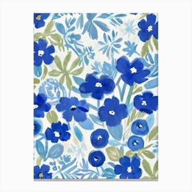 Blue Flowers 4 Canvas Print