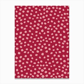 Magenta Animal Print Dots Canvas Print