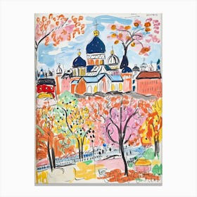 Helsinki, Dreamy Storybook Illustration 2 Canvas Print