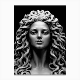 Portrait Of A medusa With Long Hair Canvas Print