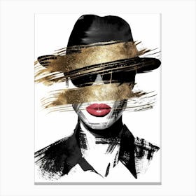 Woman In A Hat 62 Canvas Print