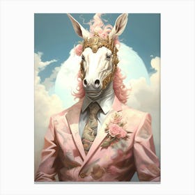 Unicorn In A Suit 1 Canvas Print