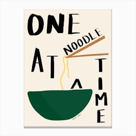 One Noodle at a Time Plain Canvas Print