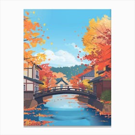 Takayama Japan 3 Colourful Illustration Canvas Print