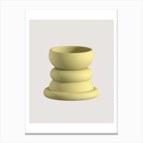 Stacking Planter - Yellow Canvas Print