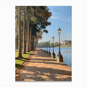 Walk By The Lake Canvas Print