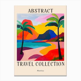 Abstract Travel Collection Poster Mauritius 5 Canvas Print