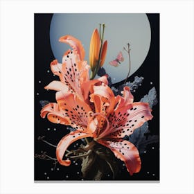 Surreal Florals Lily 3 Flower Painting Canvas Print